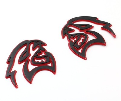 2PCS Hellcat Fender Side Emblem Badge Decal Compatible with Hellcat Black Red...