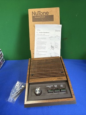 Nutone IS-305L Vintage 5'' Inside Intercom Speaker Walnut IS305 NOS Unused