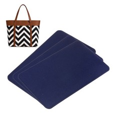 3pcs Felt Bag Base Shaper Handbag 11.42x7.09'' 3mm Thick, Dark Blue