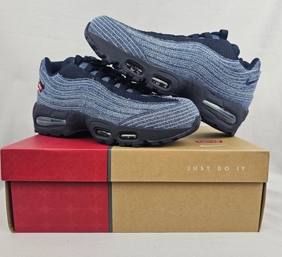 Levi's x Nike Air Max 95 OG Obsidian Blue Indigo Denim Men's Size
