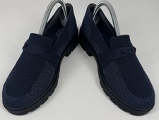 NEW BZees For Lifestride Women  s Muse Bow Sparkle Loafer Shoes Blue Sz 8.5W