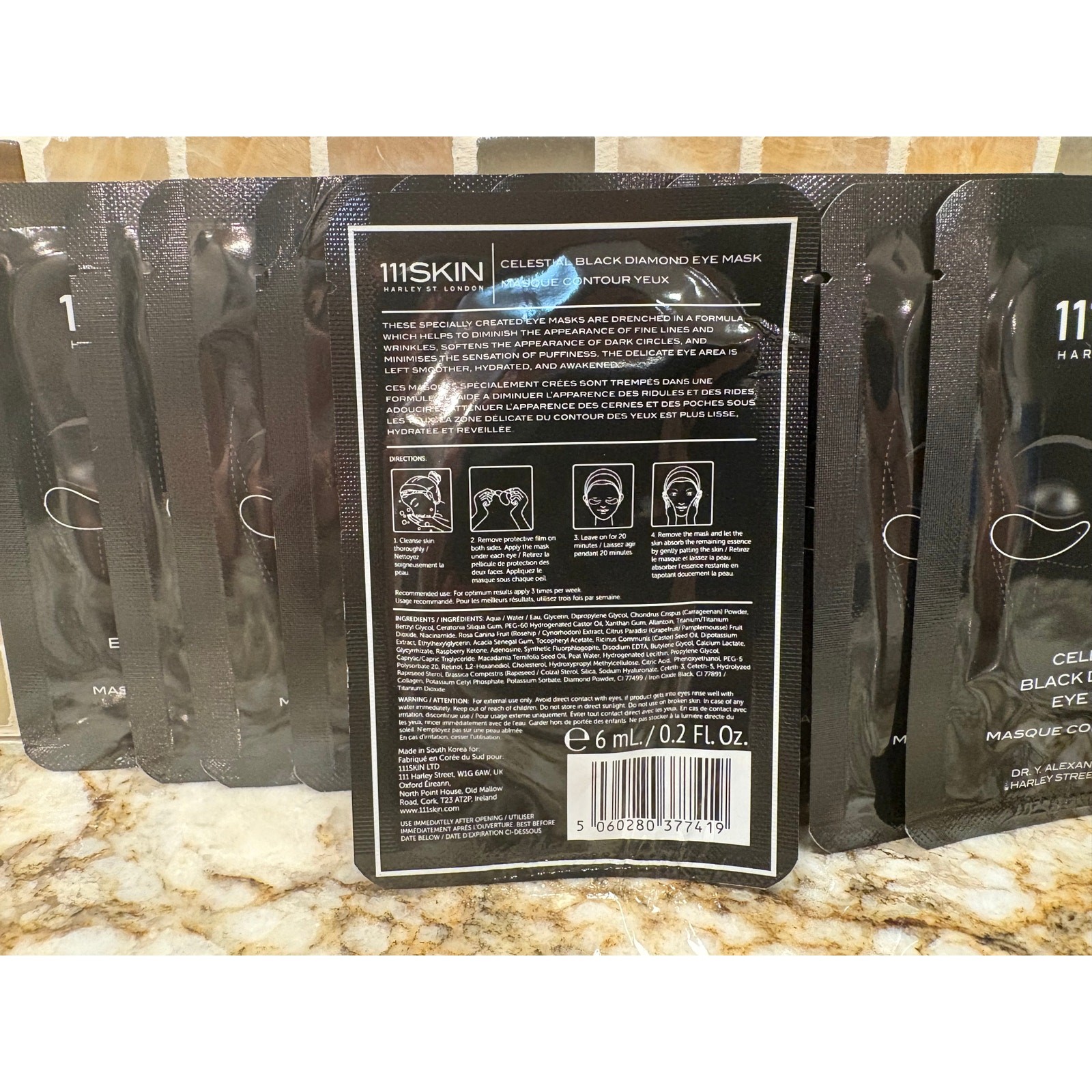 111Skin Celestial Black Diamond Eye Mask (Lot of 12)