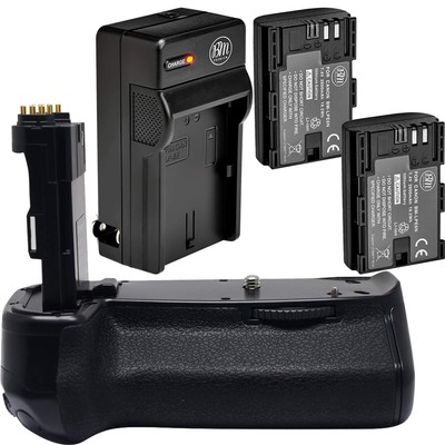 Battery Grip Kit for Canon EOS 7D Mark II Digital SLR Camera Includes Qty 2 B...