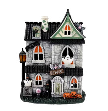 Mini LED SPOOKY HOUSE Halloween Lighted Decoration New