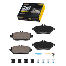 Front Ceramic Brake Pads W/Sensor Hardware for 2017 2018 2019 INFINITI QX30 2.0L