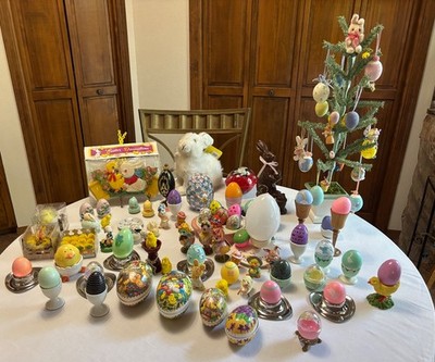 Lot 130+ Vtg & Antique Easter Egg Miniature Bunny Decoration German Hallmark