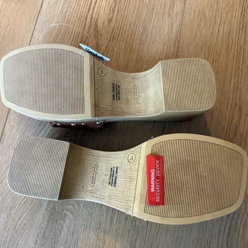 Steve Madden Damen-Plateausandalen 10 Chana braun Holz klobige Absätze NEU - Bild 6 von 7