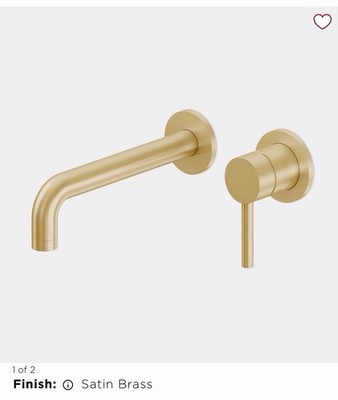 California Faucets Wall Mounted Satin Brass Lever Bathroom Faucet TO-V6201-9-SB