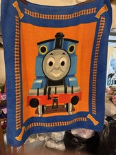 VTG Thomas the Tank Engine Kids Plush Fleece Blanket Throw Train Railroad 58X60"