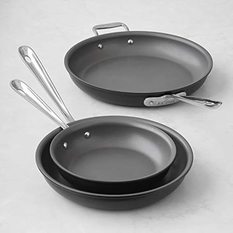 All-Clad NS1 Nonstick Induction 8-inch, 10-inch and 12-inch Fry Pan set