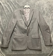 Lauren Ralph Lauren 100 Wool Sport Coat Mens 38R Gray Two Button Blazer Luxury