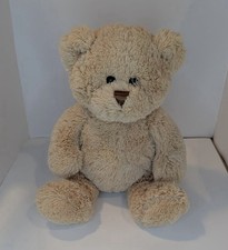 Gund TEDDY BEAR Tan Soft 12" plush 320154 Brown Sewn Nose Plastic Eyes Stuffed