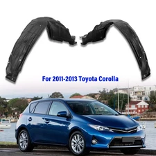 New Front Fender Liner Set, Plastic Left & Right Side For 11-2013 Toyota Corolla