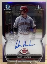 2023 Bowman Chrome - Cade Hunter 1st Bowman Auto #CPA-CH Purple Refractor /250