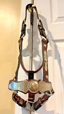 BILLY ROYAL Vintage Horse Show Halter, SILVER Nose & Cheeks North & Judd Buckles