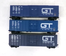 (3) N scale Grand Trunk boxcars (lot 8931)