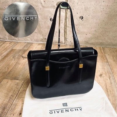 Givenchy icon logo tote bag handbag leather black 169634
