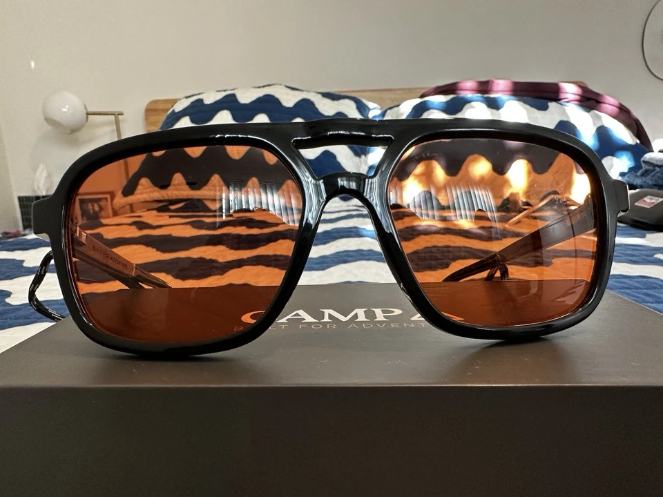 Gafas de sol CAMP Glacier negras/nogal - lentes ámbar HD Foto 2 de 4