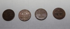 Panama 1 Un Centesimo Bronze Coin 1961;  1975, 1996, 2001 CU Plated Zinc Coins