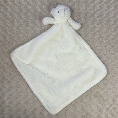 SL Home Fashions White Teddy Bear Lovey Security Blanket Gray Plush Baby Toy