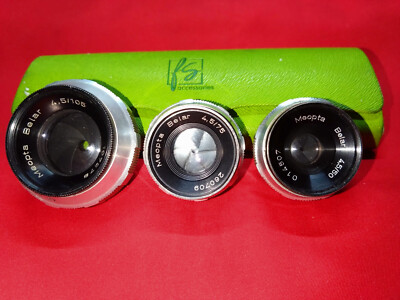 lens Meopta Belar 4.5/50 4.5/75 4.5/105 (3 lens)