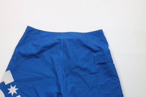 Vintage DC Shoes Mens 32 Distressed Big Logo Skateboarding Board Shorts Blue - Picture 10 of 12