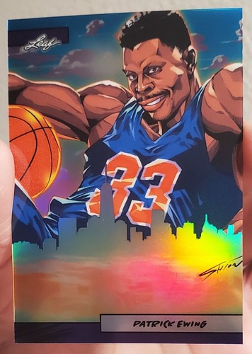 PATRICK EWING 2024 Leaf Metal Chrome PURPLE ANIME NATION #11/49 NEW YORK KNICKS