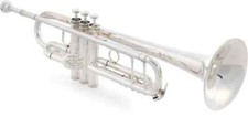 King 2055S Bb Trumpet Silver Flair Series Outfit with Case and Bach Mouthpiece