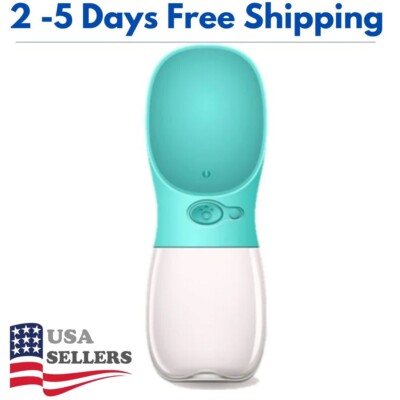 Leak-Proof Dog Travel Water Bottle with Built-in Drinking Bowl - Portable Solut