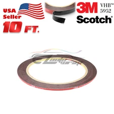 Genuine 3M VHB #5952 Clear Double-Sided Mounting Tape Automotive Car 2mm x 10FT