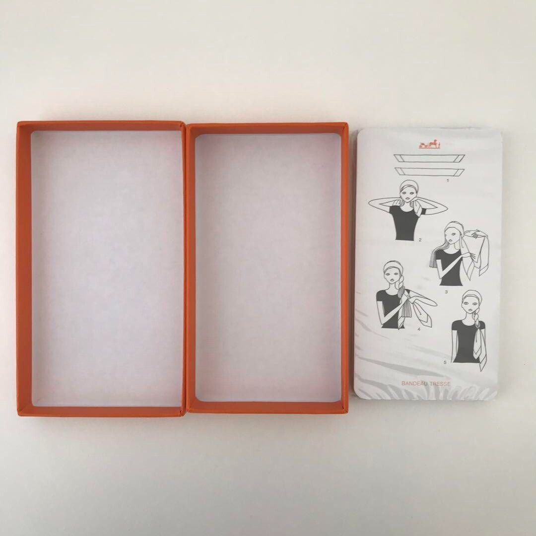 エルメス♡スカーフ付属カード Hermes Scarf Knotting Cards No. 3 Orange Box Accessory Auth
