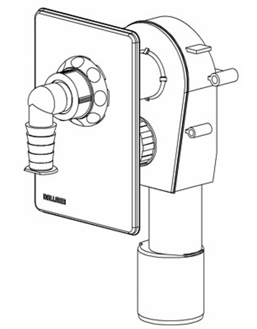 Sifone Da Incasso In PP Per Scarico Lavatrice Con Piastra In ABS Bianco 40/50mm - Foto 5