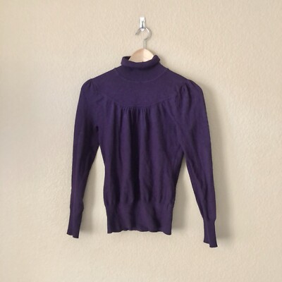 APT 9 Womens Royal Purple Turtle Neck Pullover Sweater Long Sleeve Size Small