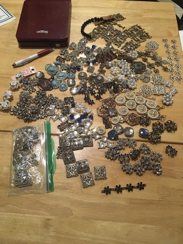 Huge Mixed Lot of Crafting & Jewelry Charms Crystals Wedding Decor
