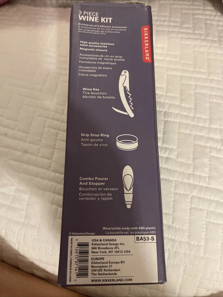 Kikkerland Accesorios de Vino Juego de Regalo de 5 Piezas Kit de Abridor de Sacacorchos de Botella NUEVO Foto 4 de 4