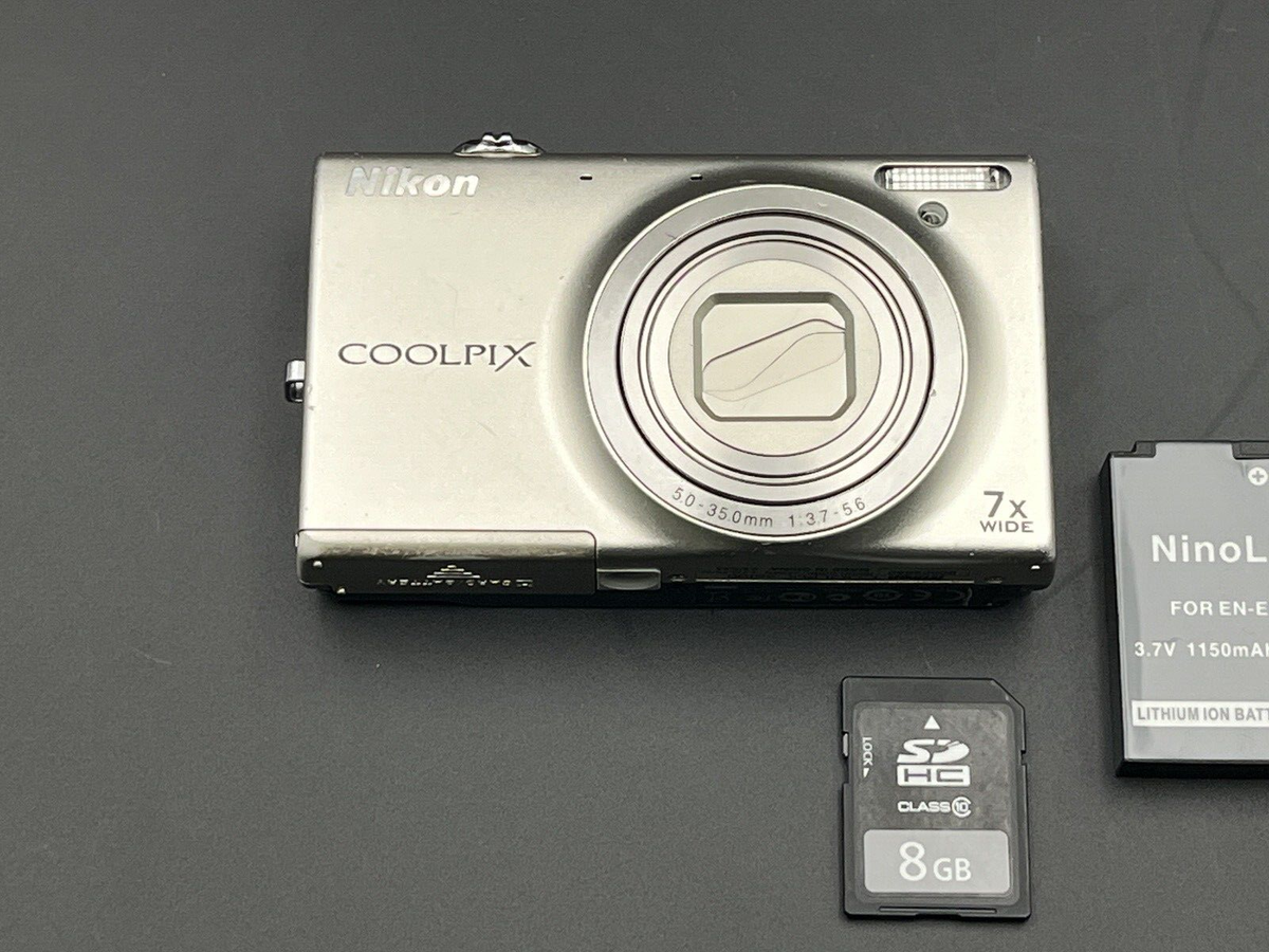 Nikon COOLPIX S6100 16.0MP Digital Camera Silver free Shipping #83  