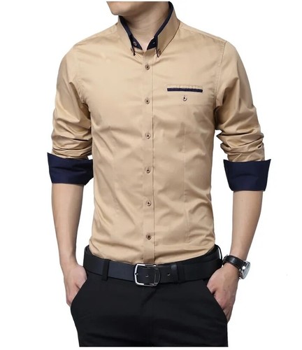 Mens Dress Shirts Long Sleeve Luxury Casual Slim Fit Business Work Camisas Shirt - Picture 14 of 15