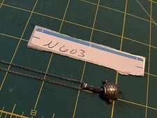 Designer 925 Sterling Silver 3D Sea Turtle Ocean Beach Pendant Necklace 18