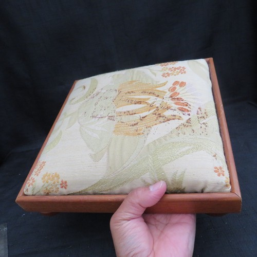 Vintage Upholstered Wooden Footstool - Picture 19 of 19
