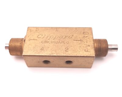 Clippard FV-3D Ported Stem Valve 150 Psig Max, 10-32 Thread, 1.5 Lbs Force