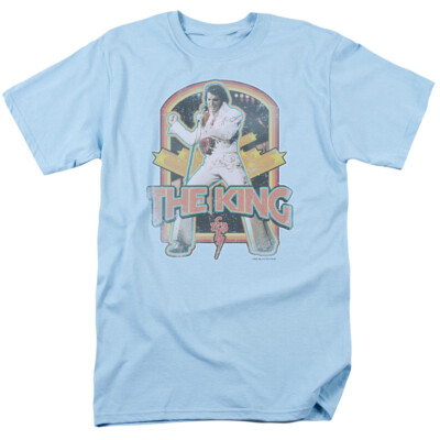 Elvis Presley Distressed King Licensed Adult T-Shirt
