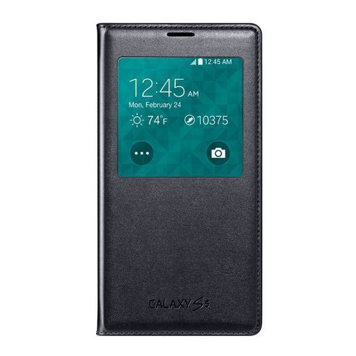 Original Samsung S-View Flip Case Cover für Samsung Galaxy S5 - schwarz/weiß % - Bild 2 von 4