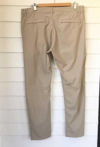 PANTALONE TECNICO HUDSON & BARROW PERFORMANCE UOMO 36X30 KAKI PIATTO DAVANTI CASUAL RILASSATO - Foto 5 di 13