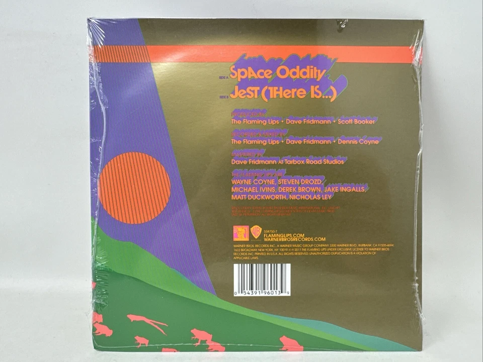 FLAMING LIPS: Space Oddity (Green Vinyl 7" Single Sealed) - Image 2 of 2