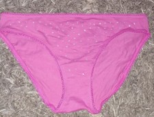 NeW Vs Studded cotton Bikini Panty Size Medium Hot Pink