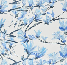 DESIGNERS GUILD CURTAIN FABRIC DESIGN Shangri-La 3.5 METRES COBALT 100% COTTON