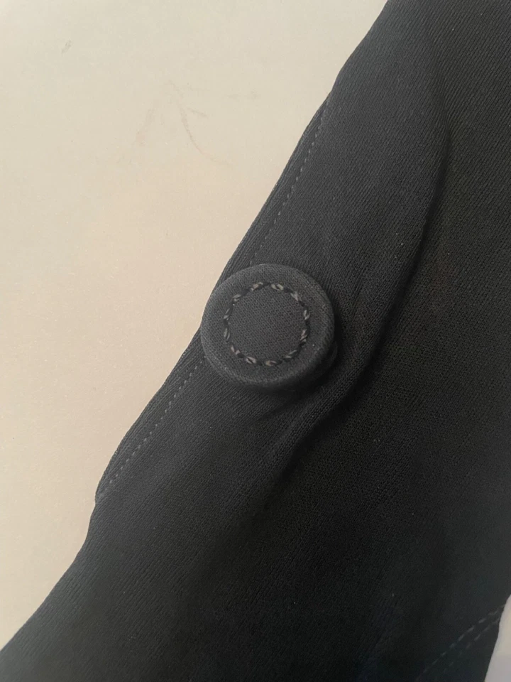 Guantes de noche vintage Bemberg negro rayón crepé 24" longitud ópera talla 7 Foto 2 de 4
