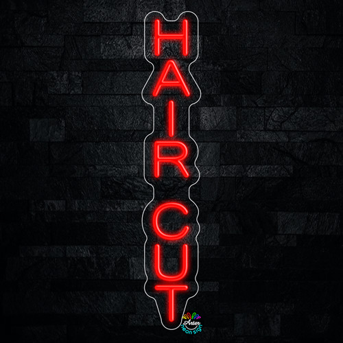 Hair Cut LED Neon Sign 5"L x 27"H #32357