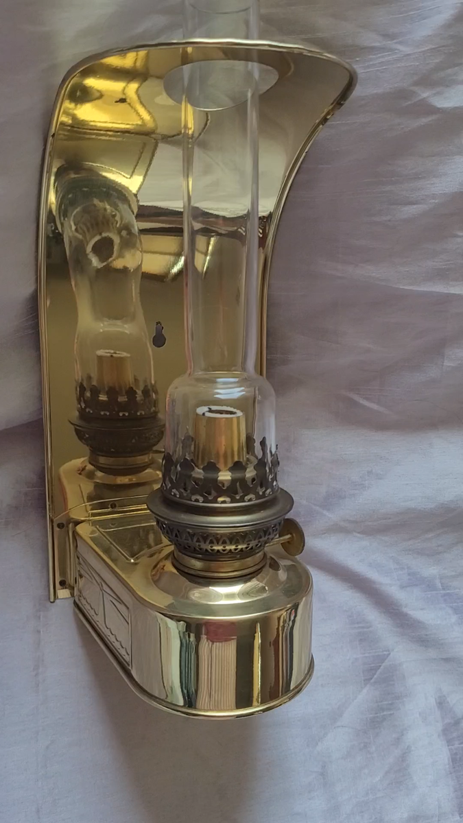 Vintage Rare D.H.R. Holland Den Haan Rotterdam Brass Oil Lamp 01