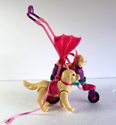 Barbie Strollin Pups Playset Taffy Dog Really Walks & Pup's Head Bobbles 2011